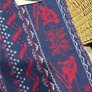 POLO Ralph Lauren Skier Snowflake Blue and Red Ski Pattern Scarf